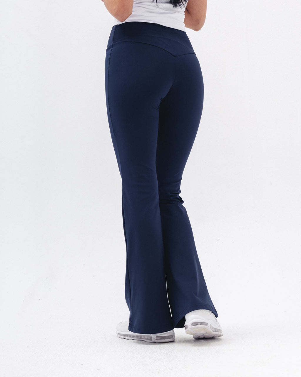Crossed Waist Yoga Pants In Navy Blue