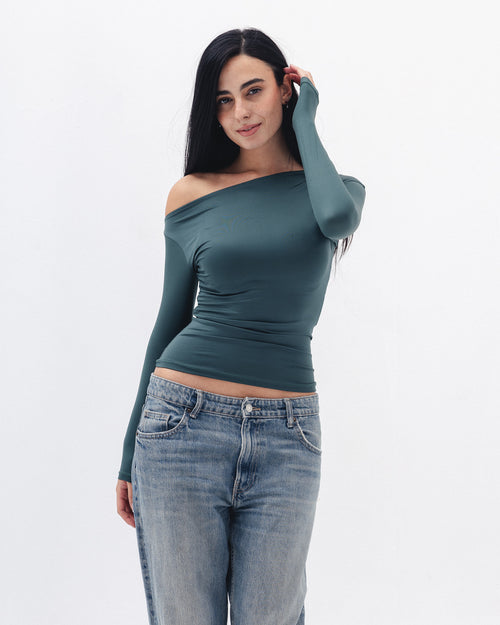 Asymmetrical Off Shoulder Top