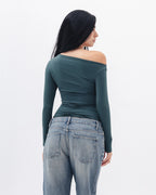 Asymmetrical Off Shoulder Top
