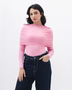Full-neck Off Shoulder Top