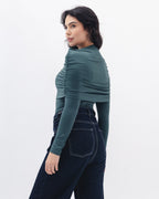 Full-neck Off Shoulder Top