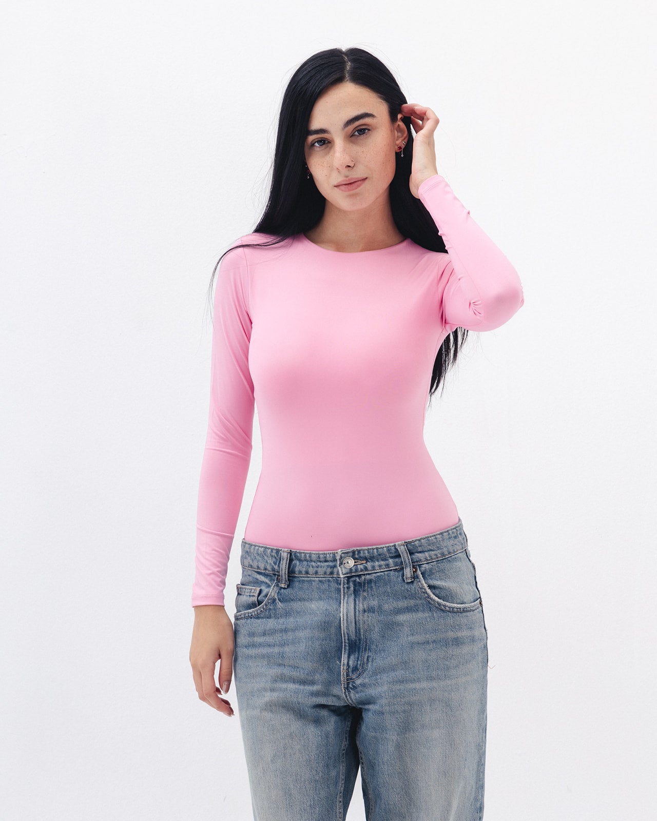 Shaping Long Sleeve Top In Pink