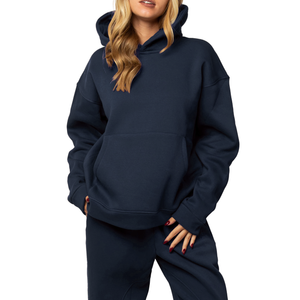 Blank Hoodie in navy blue