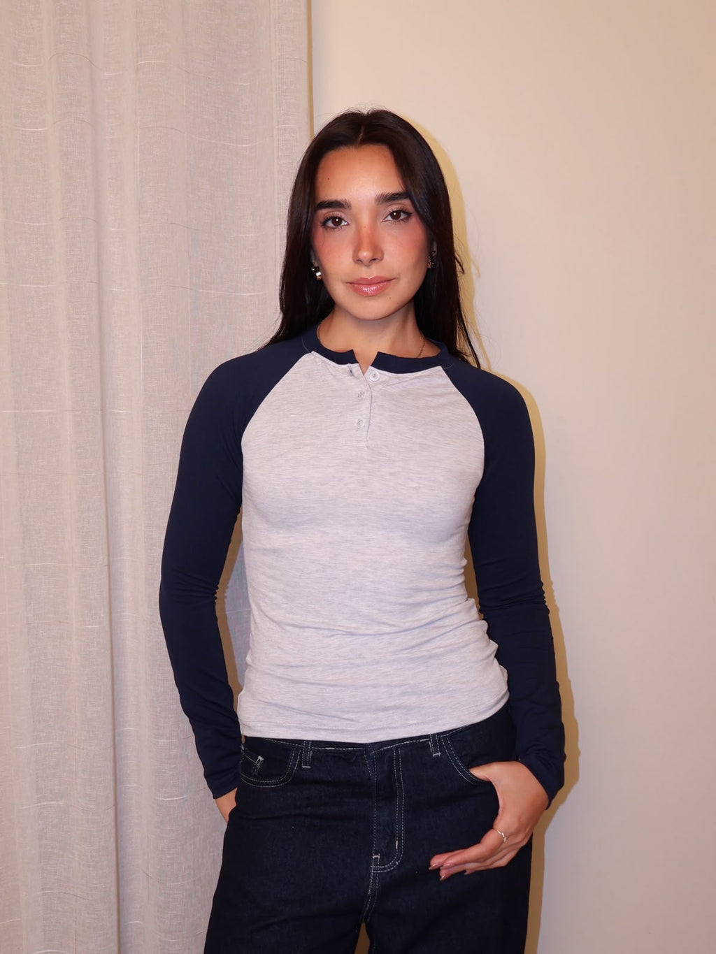 Baseball Henley Tee