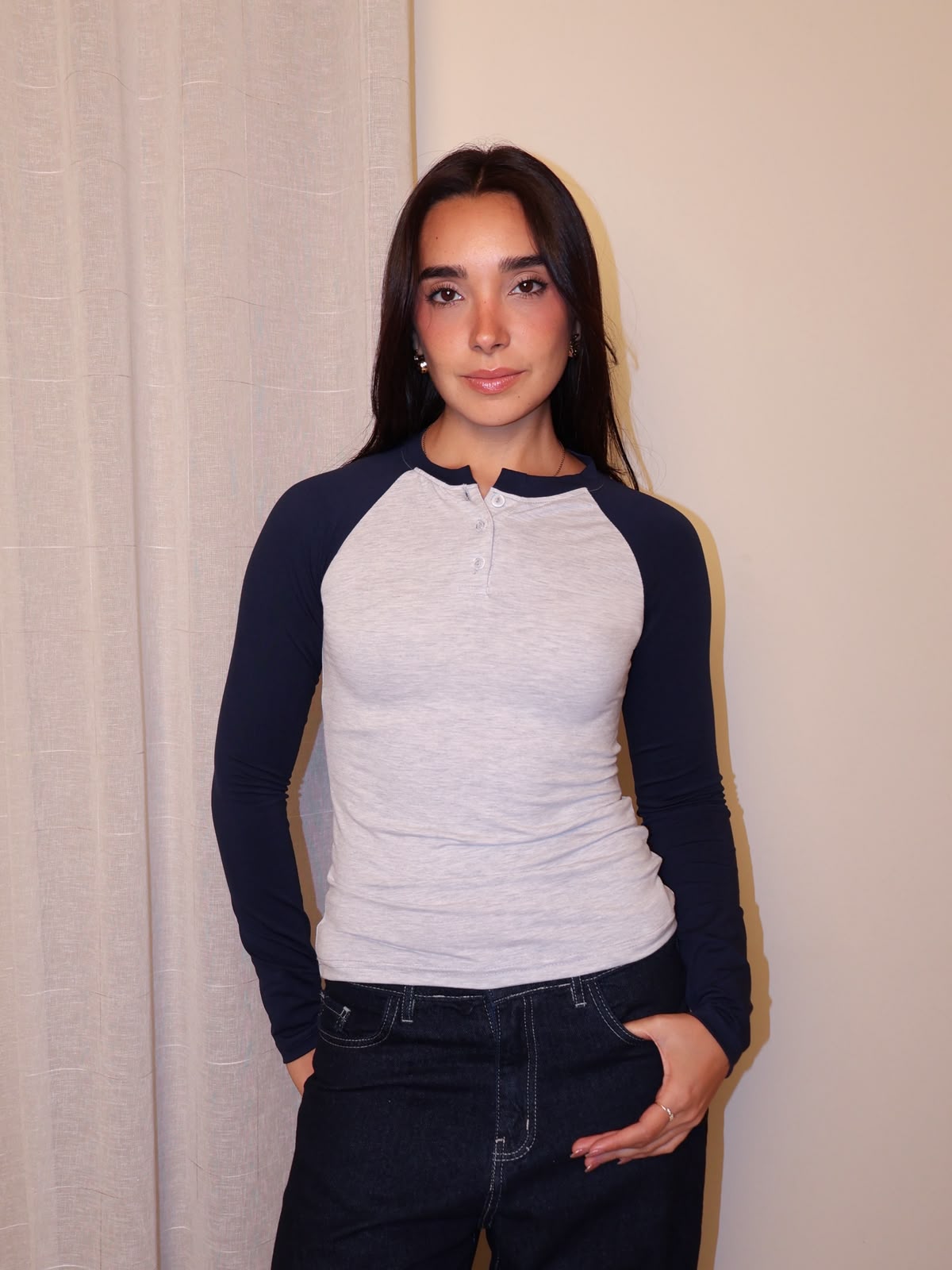 Baseball Henley Tee