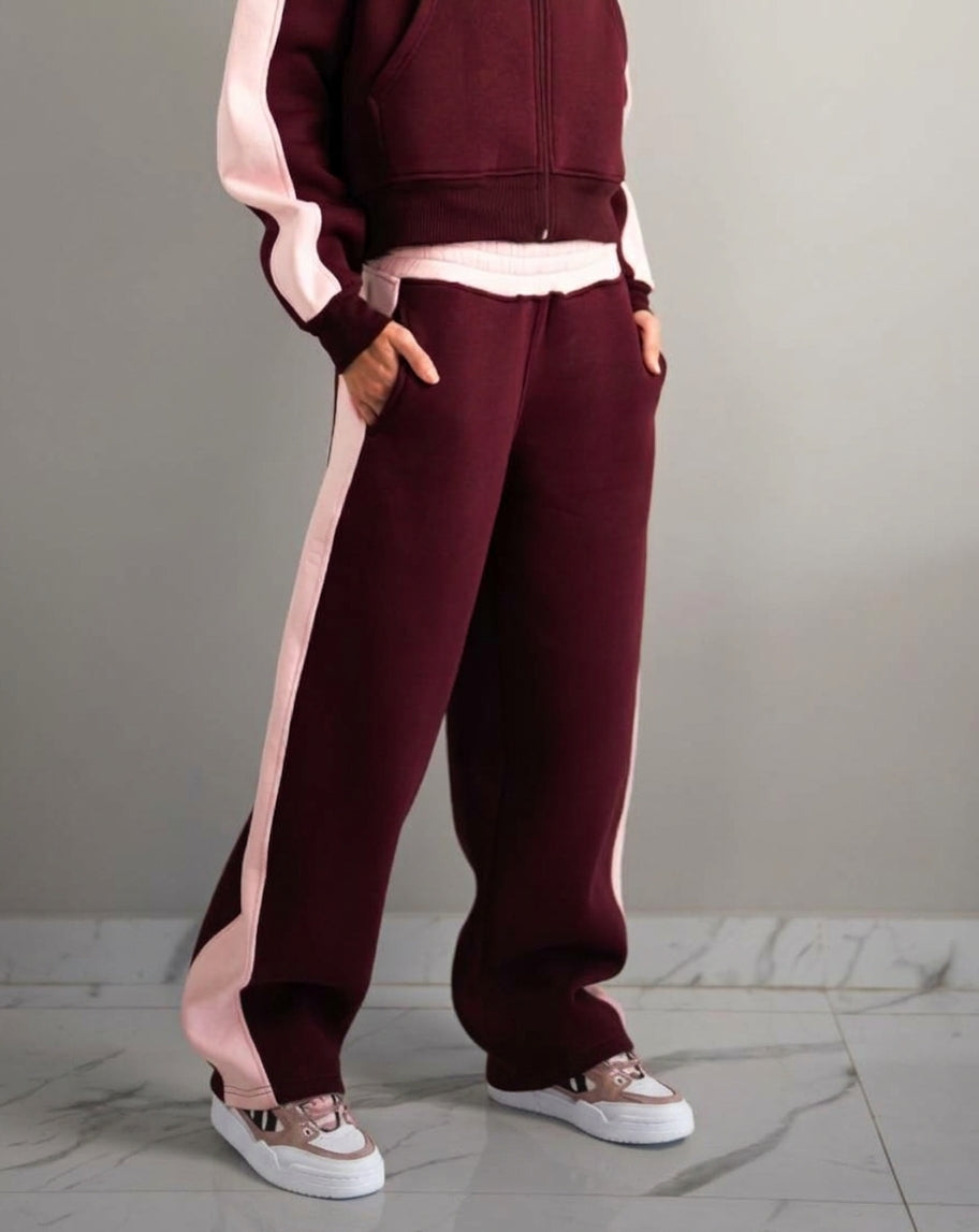 Fluff color block sweats