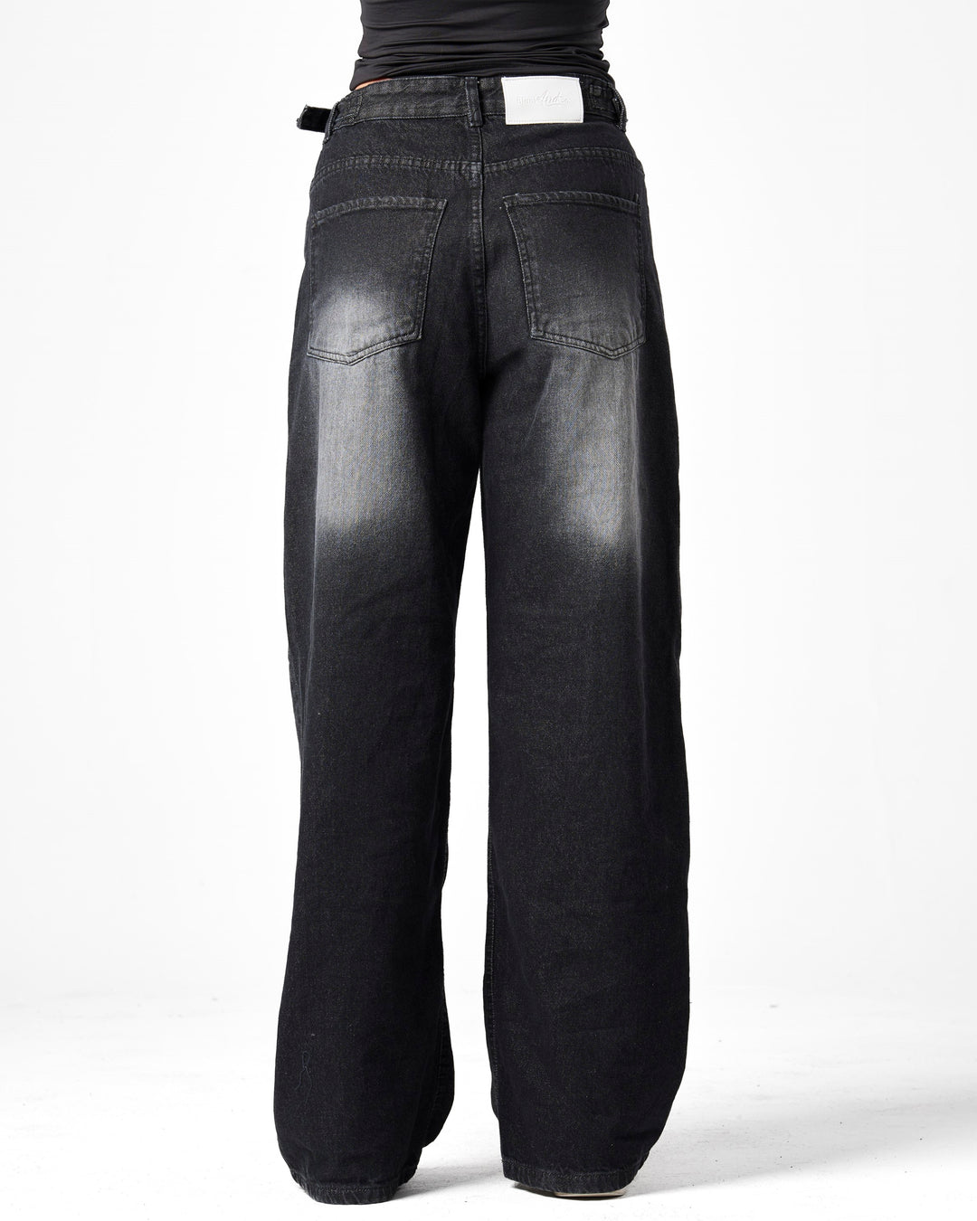 【BAON】Kelkoy Black Washing Wide Denim Pants RELAXED-FIT WIDE-LEG JEANS - WASHED BLACK | COS