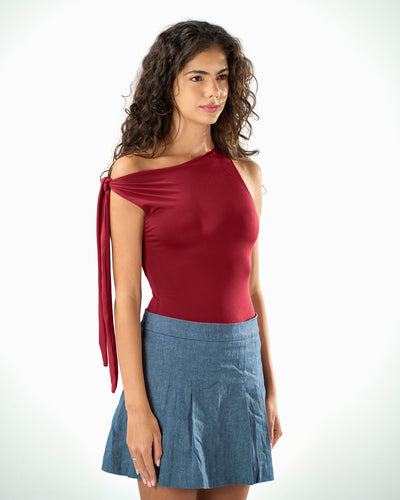 Knotted top in Raspberry