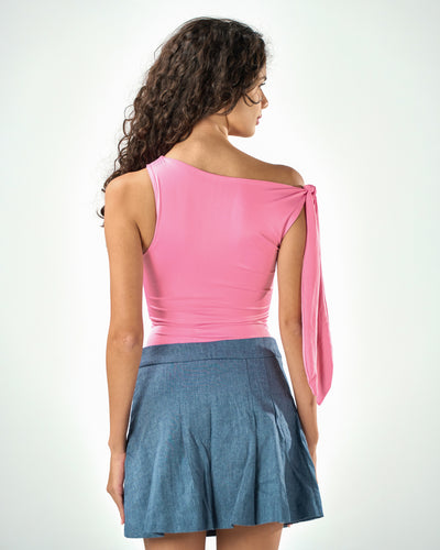 Knotted top in pink