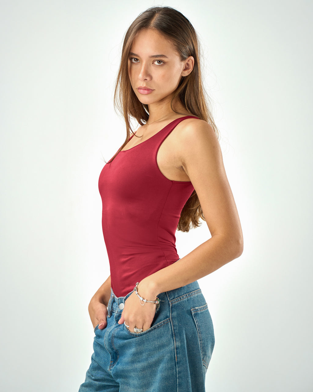 Shaping tank top in Raspberry