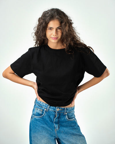 Unisex Regular fit T-shirts in black