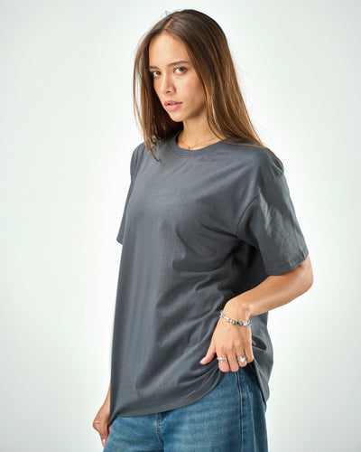 Unisex Regular fit T-shirts in charcoal grey