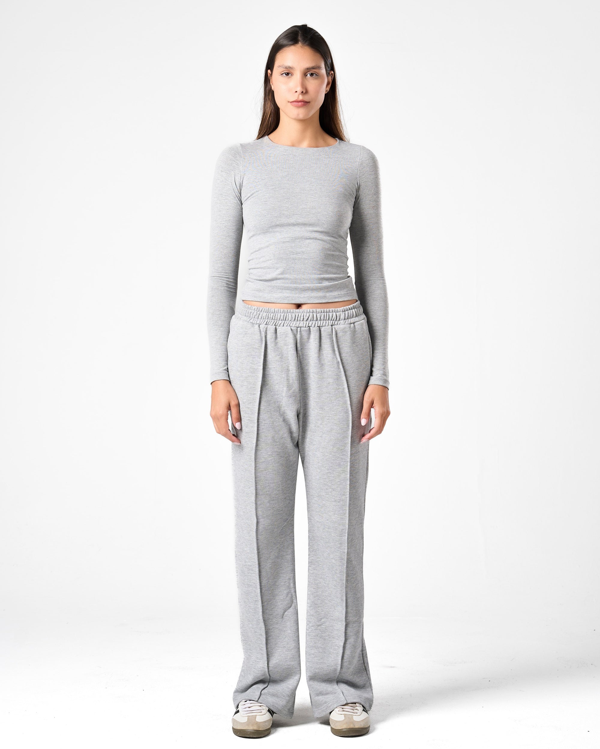 Cotton Shaping Top In Grey