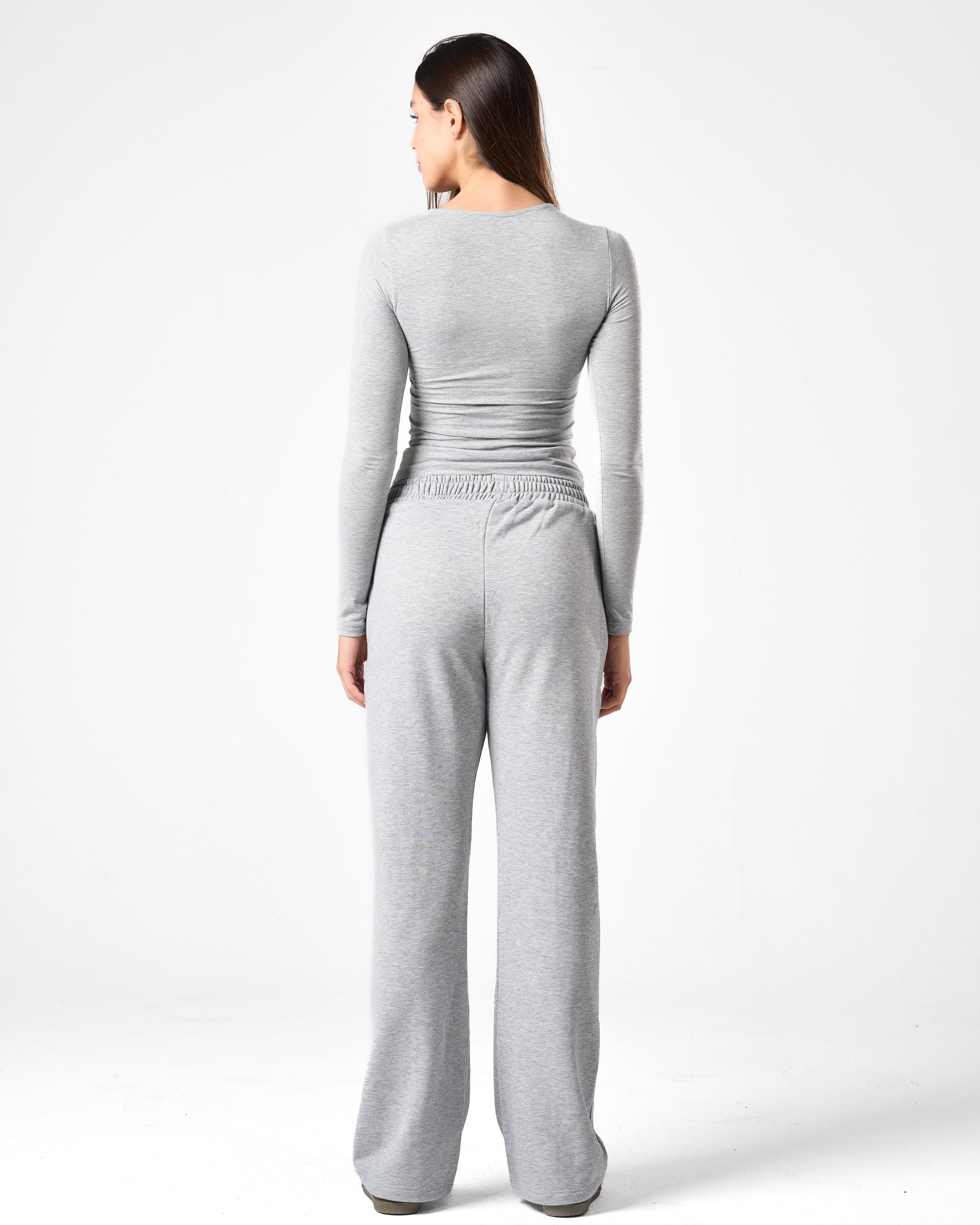 Cotton Shaping Top In Grey