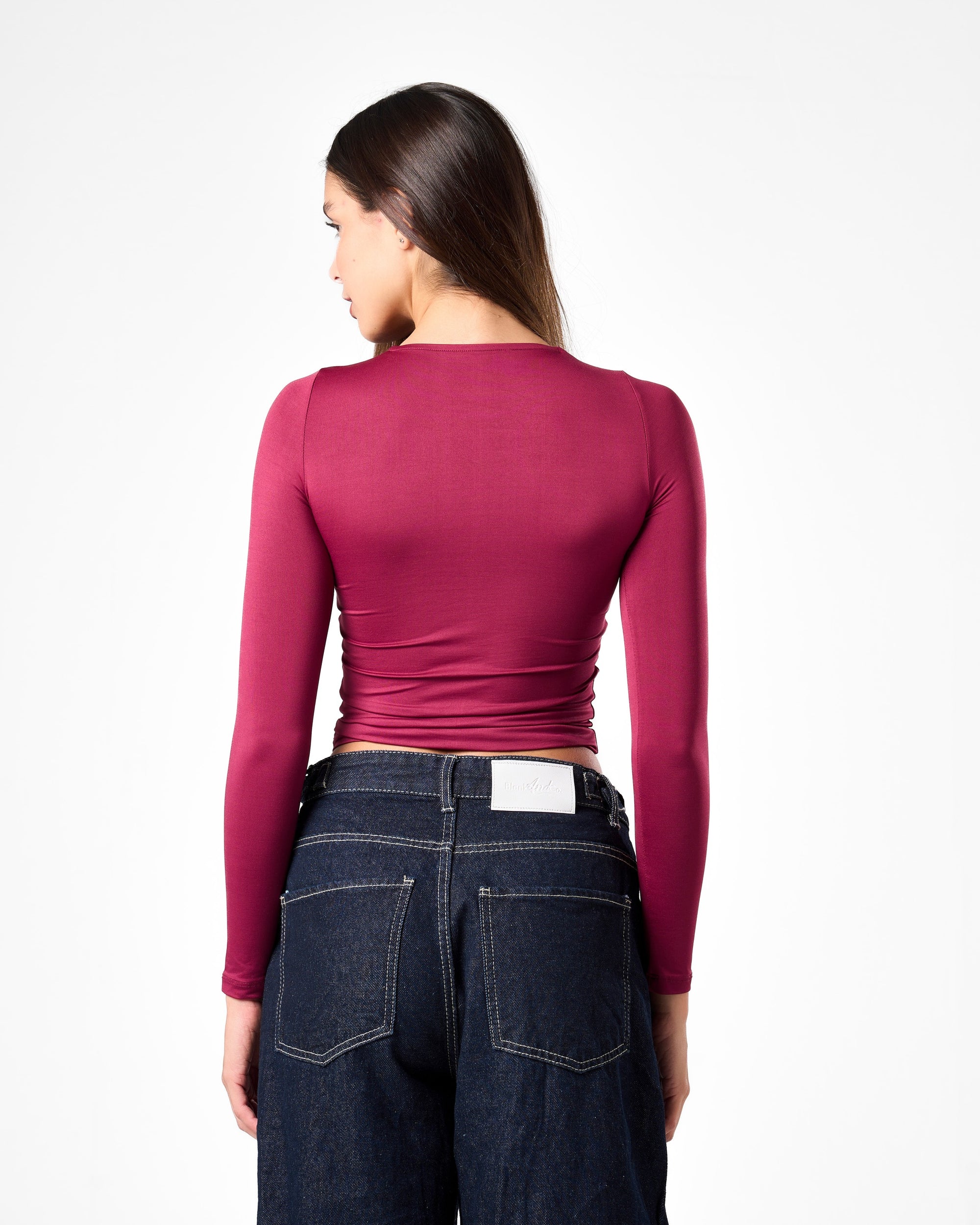 Shaping Long Sleeve Top In Raspberry