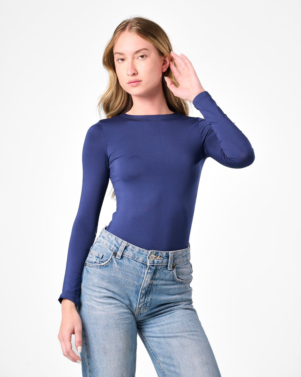 Shaping Long Sleeve Top Navy Blue