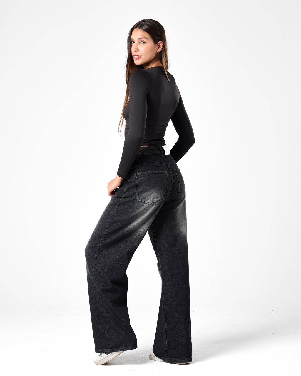 Shaping Long Sleeve Top In Black