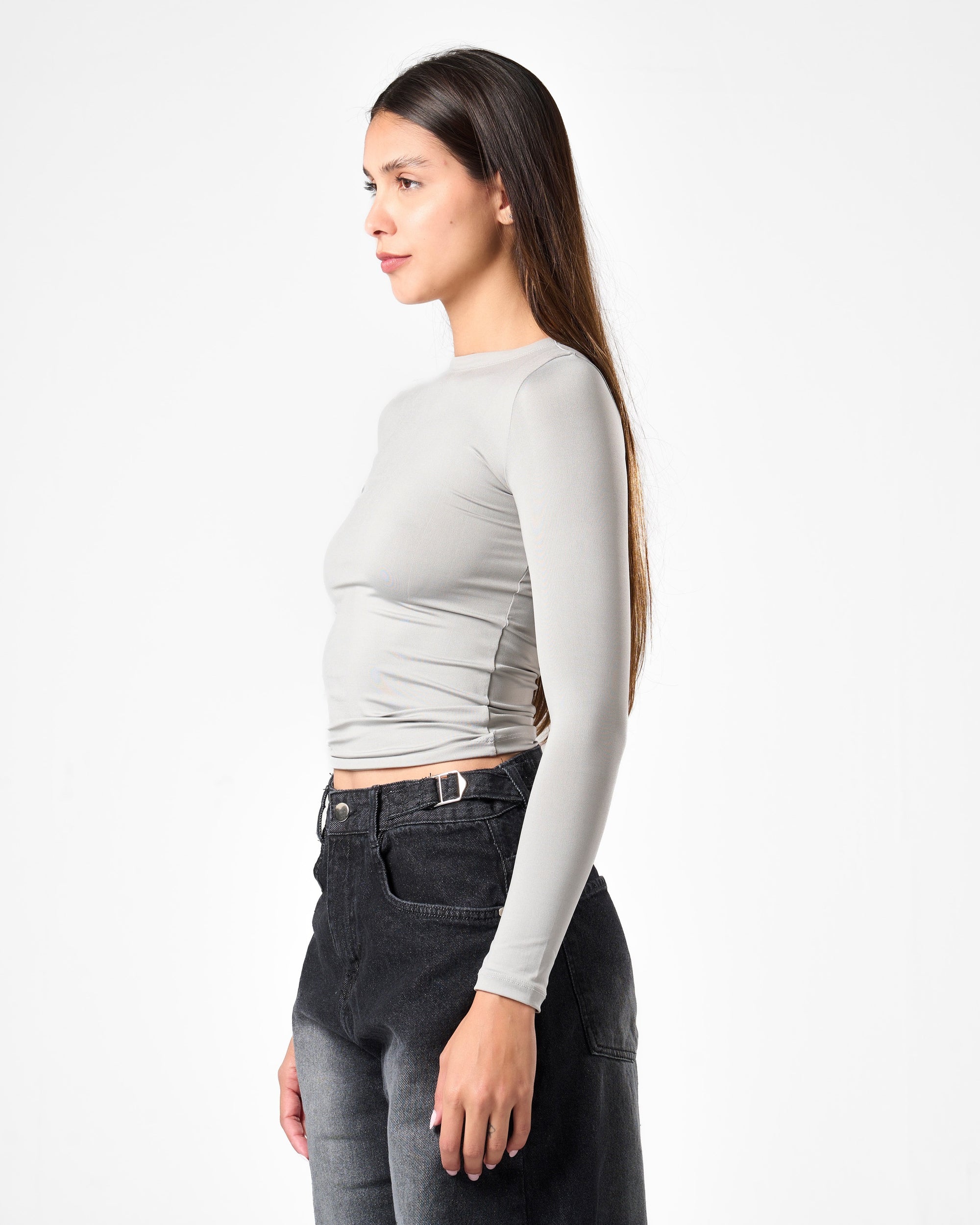 Shaping Long Sleeve Top In Grey
