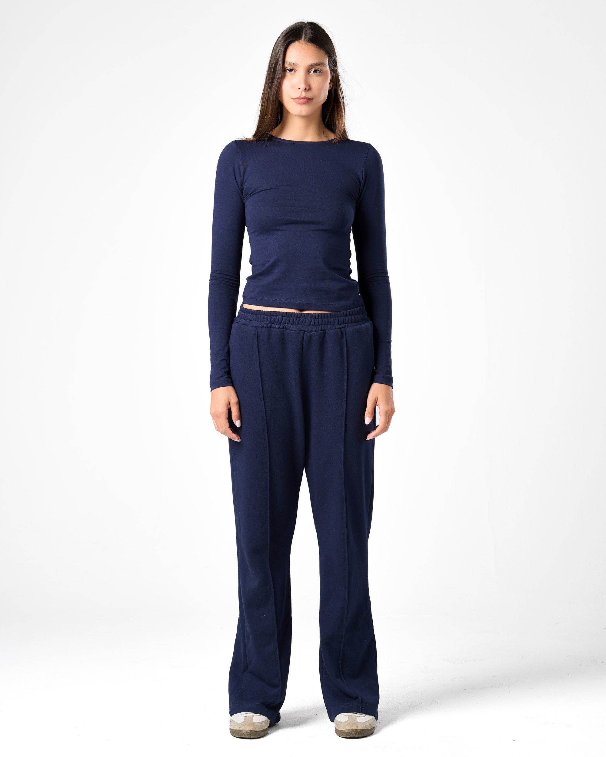 Cotton Shaping Top In Navy Blue