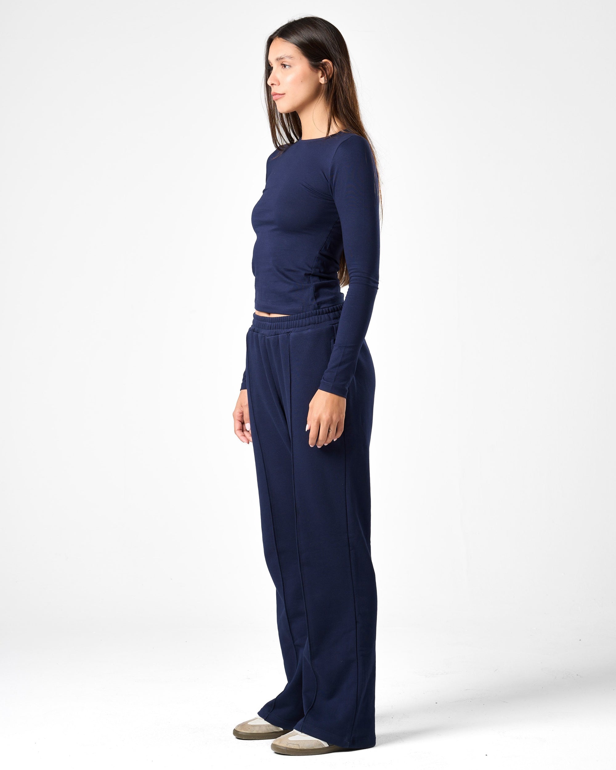 Cotton Shaping Top In Navy Blue