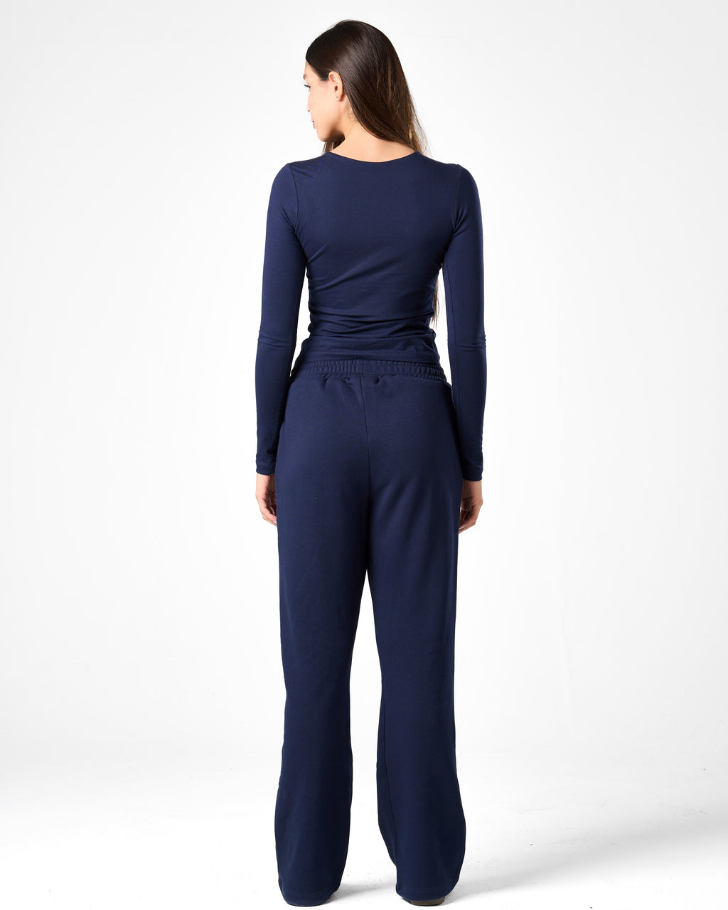 Cotton Shaping Top In Navy Blue