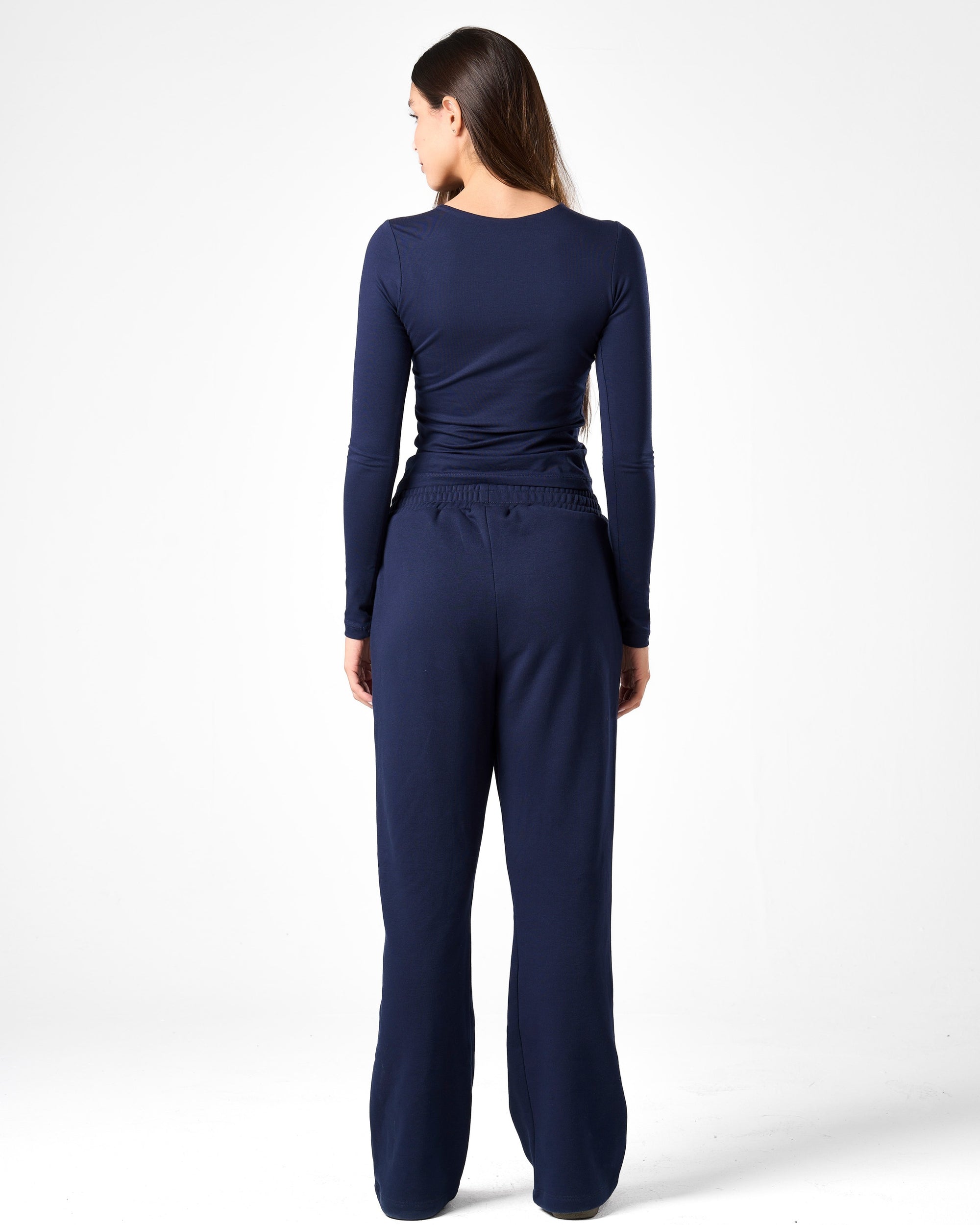 Cotton Shaping Top In Navy Blue