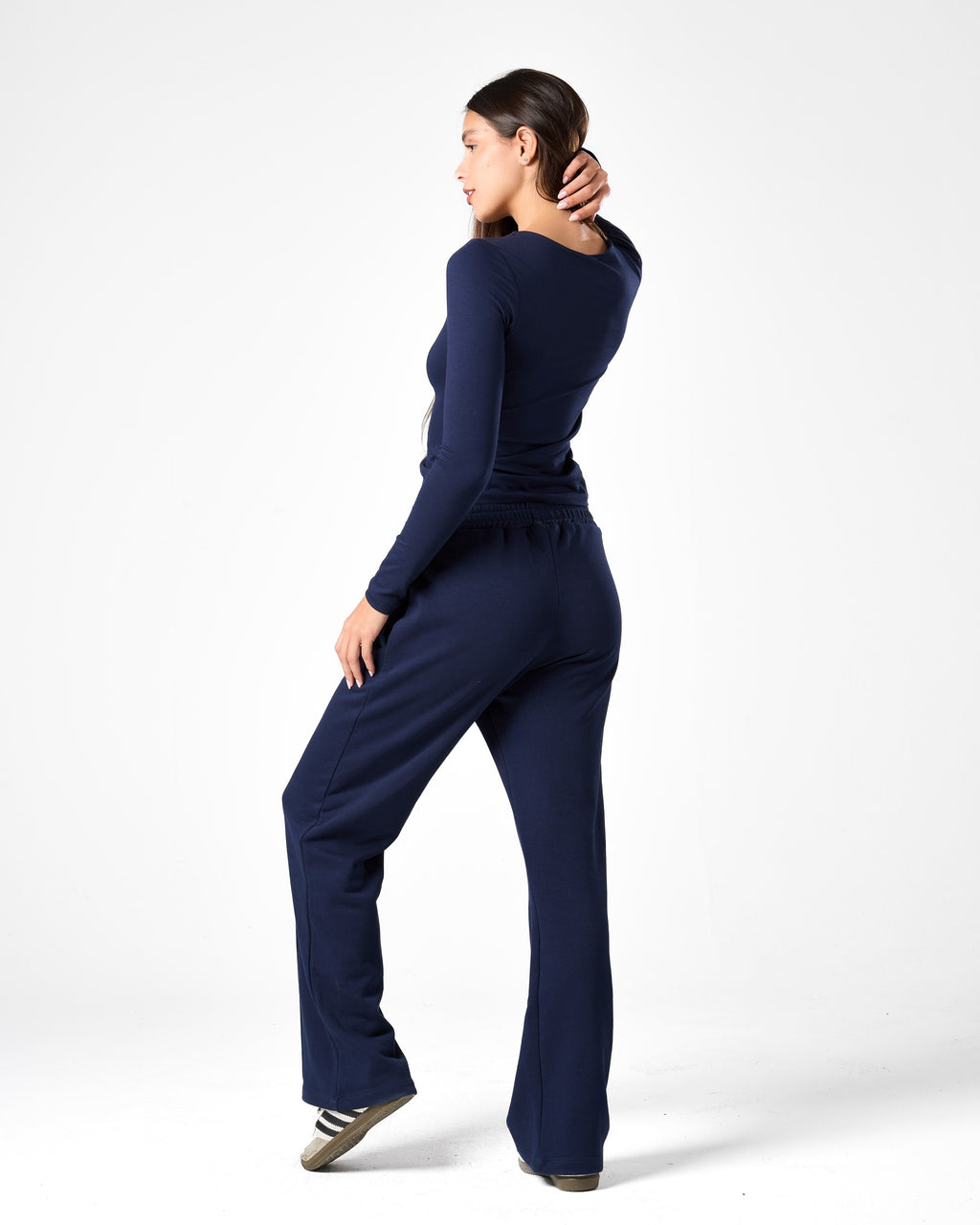 Cotton Shaping Top In Navy Blue