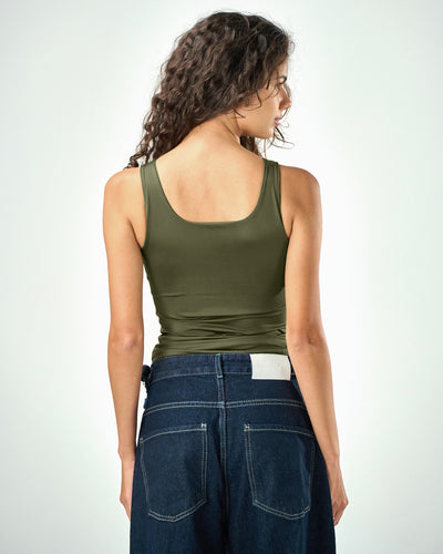 Shaping tank top in olive