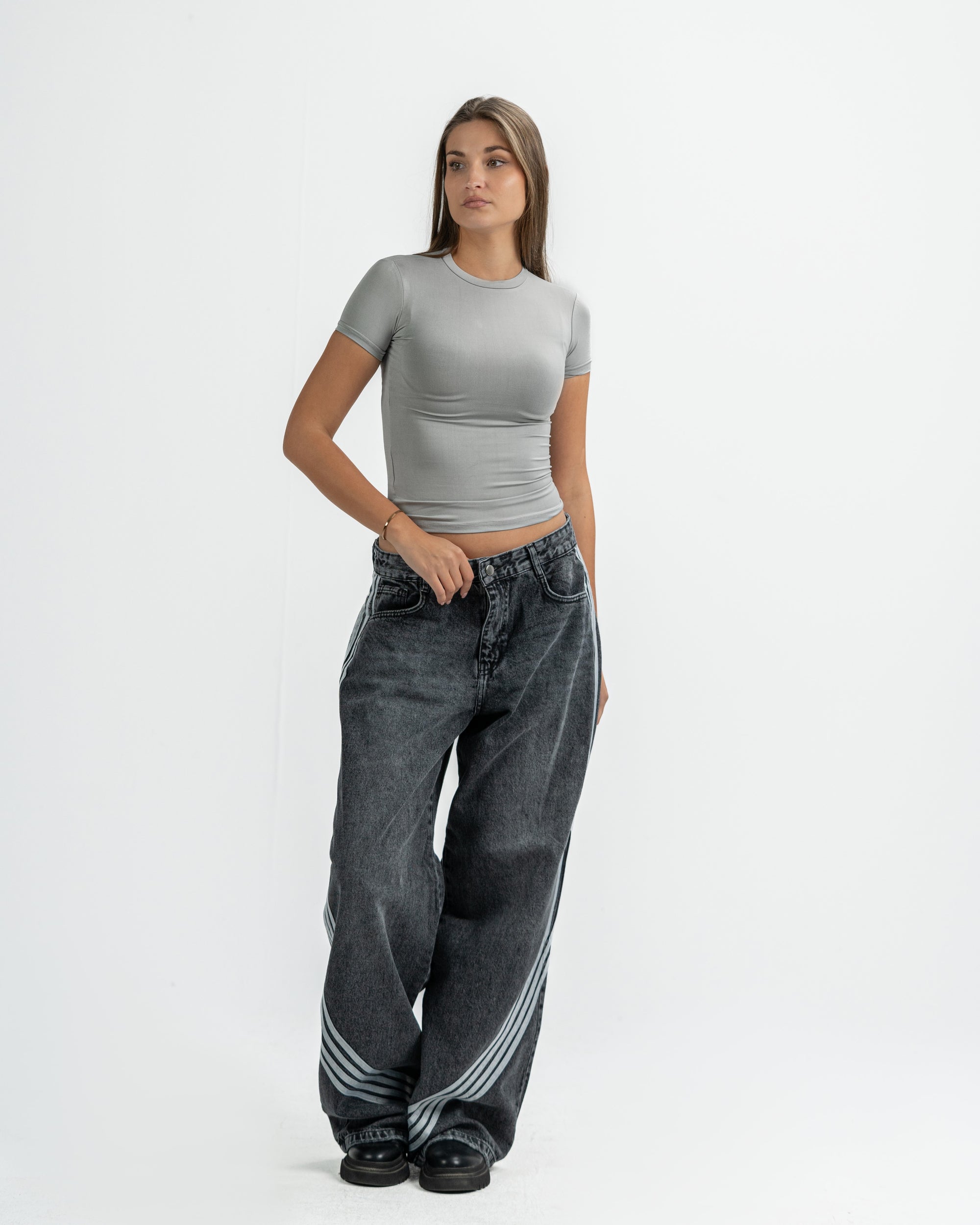 The Arc Denim In Ash Grey
