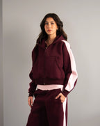 Fluff Color Block Zip up