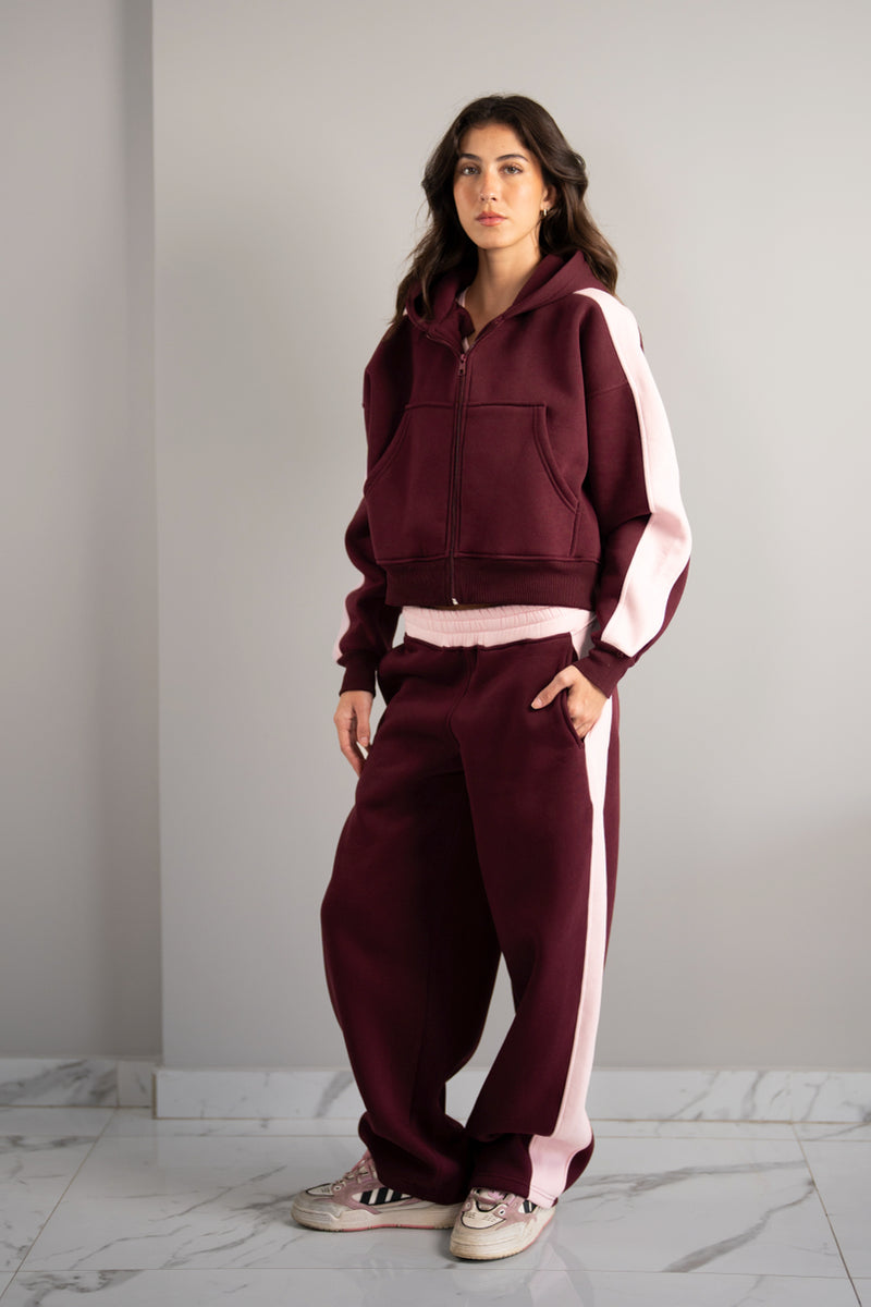 Fluff color block sweats