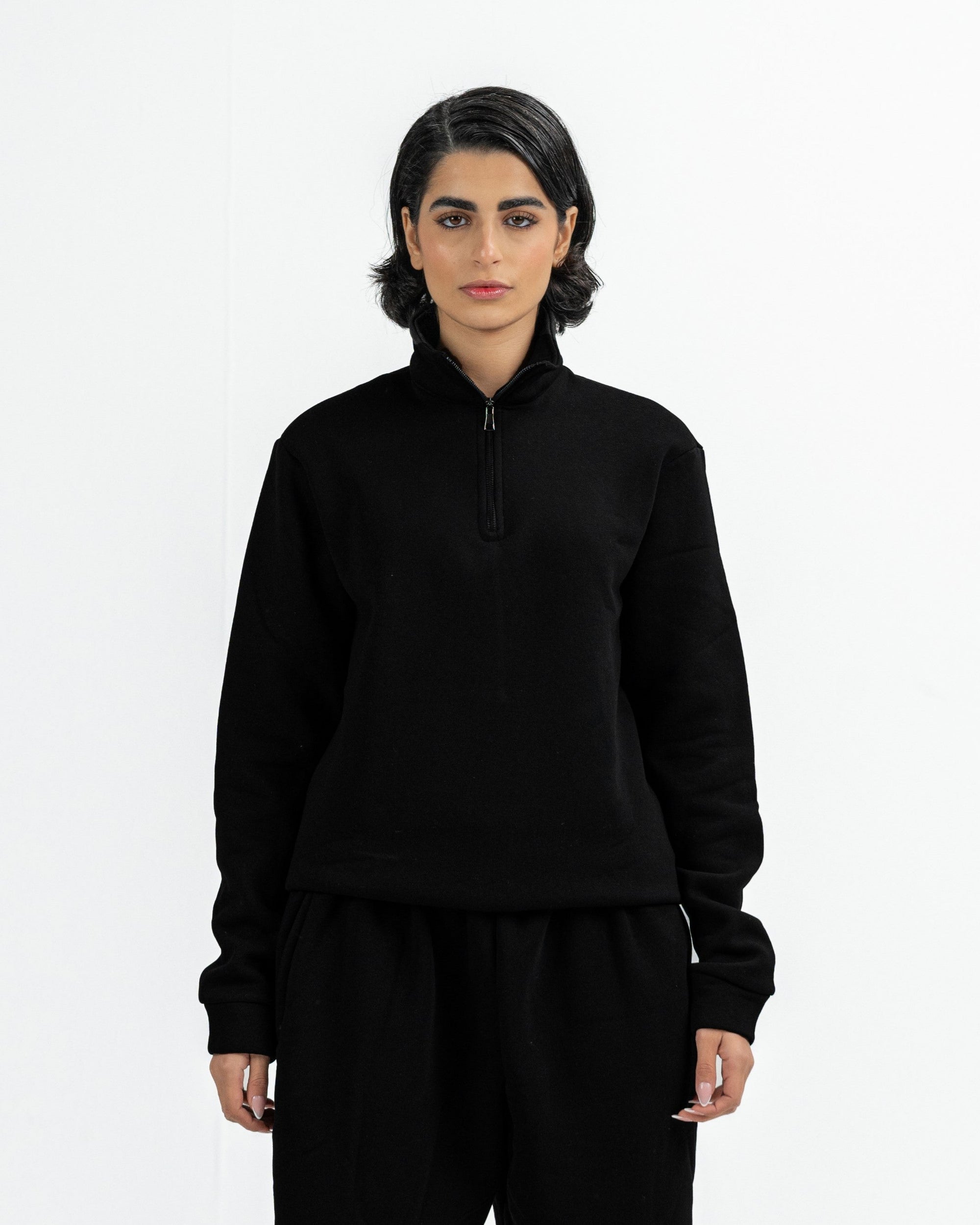 Quarter Zip in Black