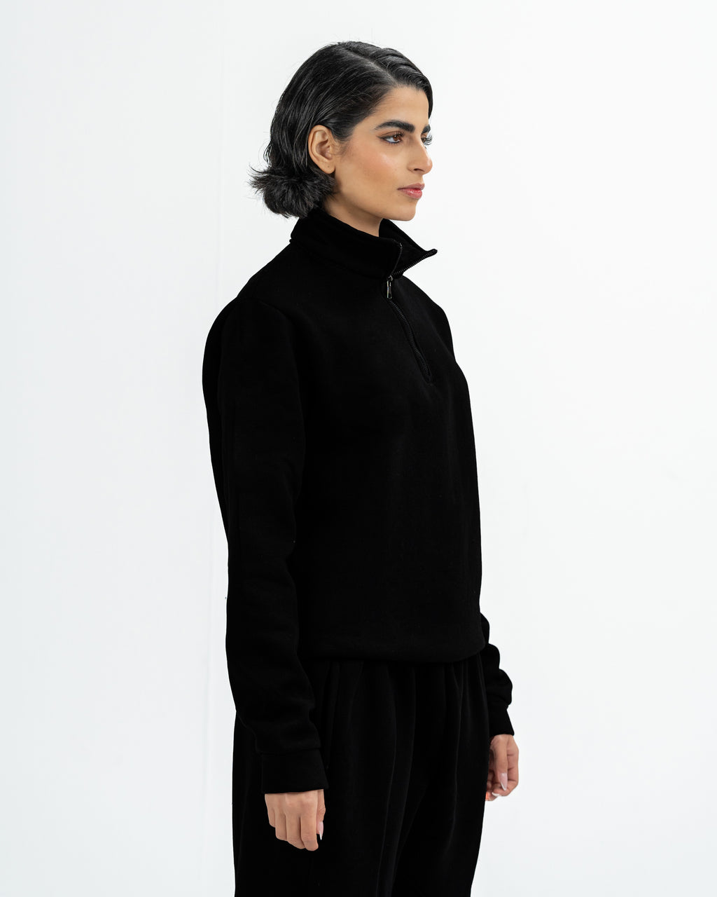 Quarter Zip in Black