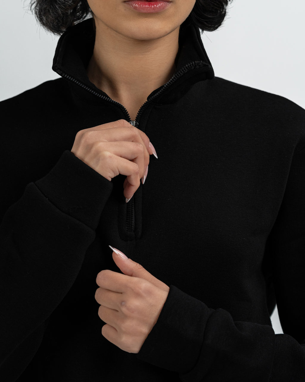 Quarter Zip in Black