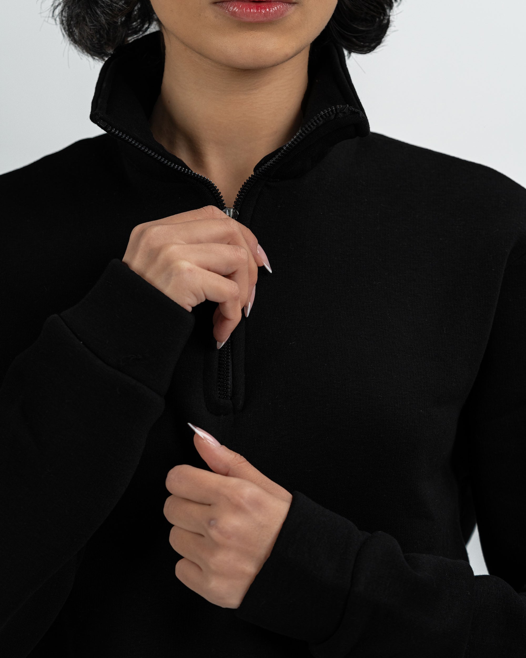 Quarter Zip in Black