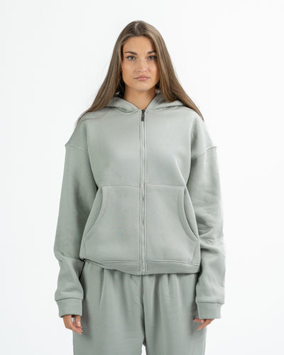 Blank Zip up in light grey