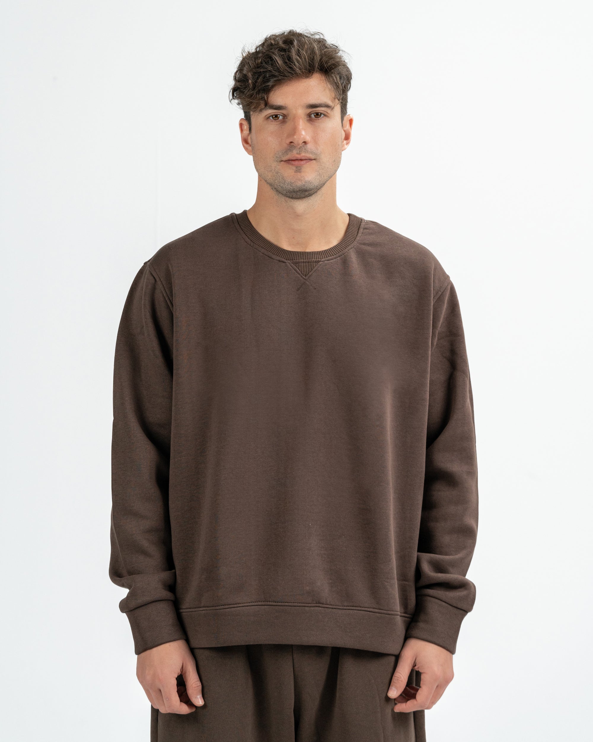 Blank Crewneck in coco brown
