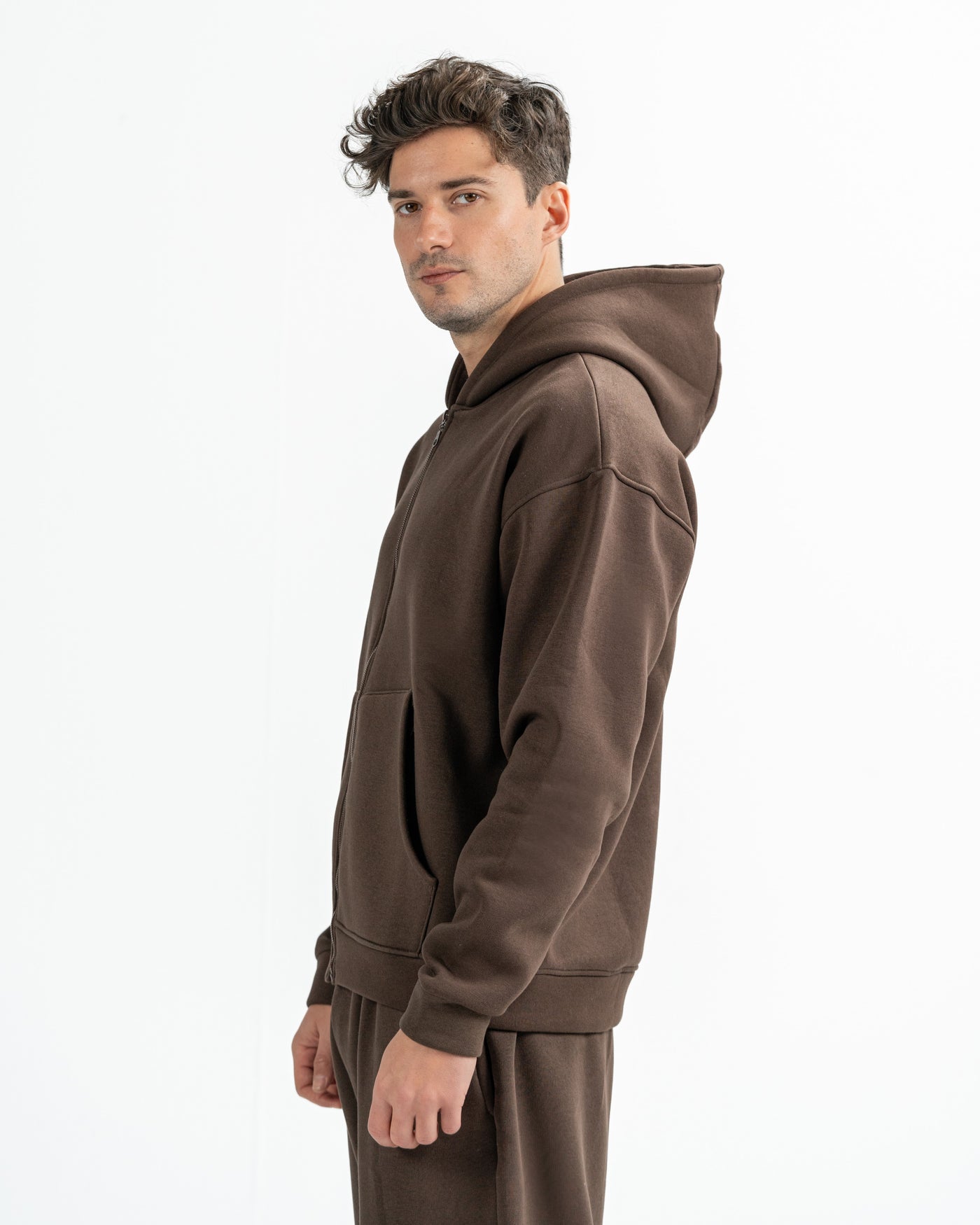 Blank Zip up in coco brown