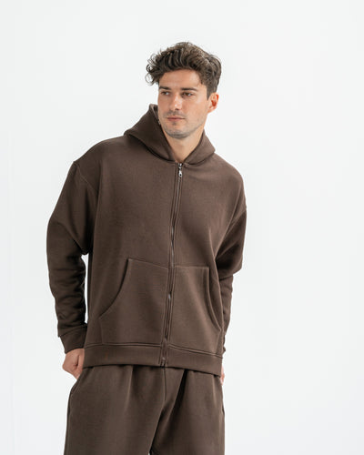 Blank Zip up in coco brown