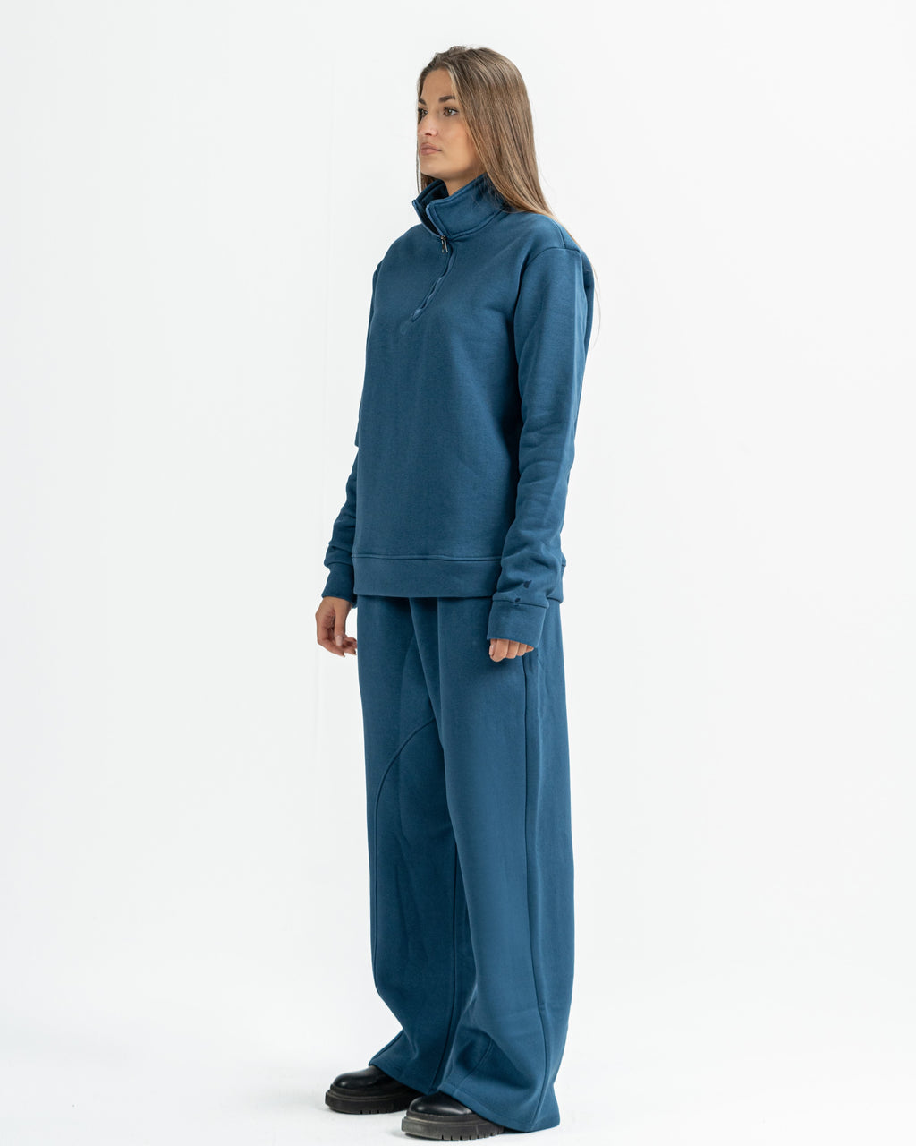 Quarter Zip in Indigo