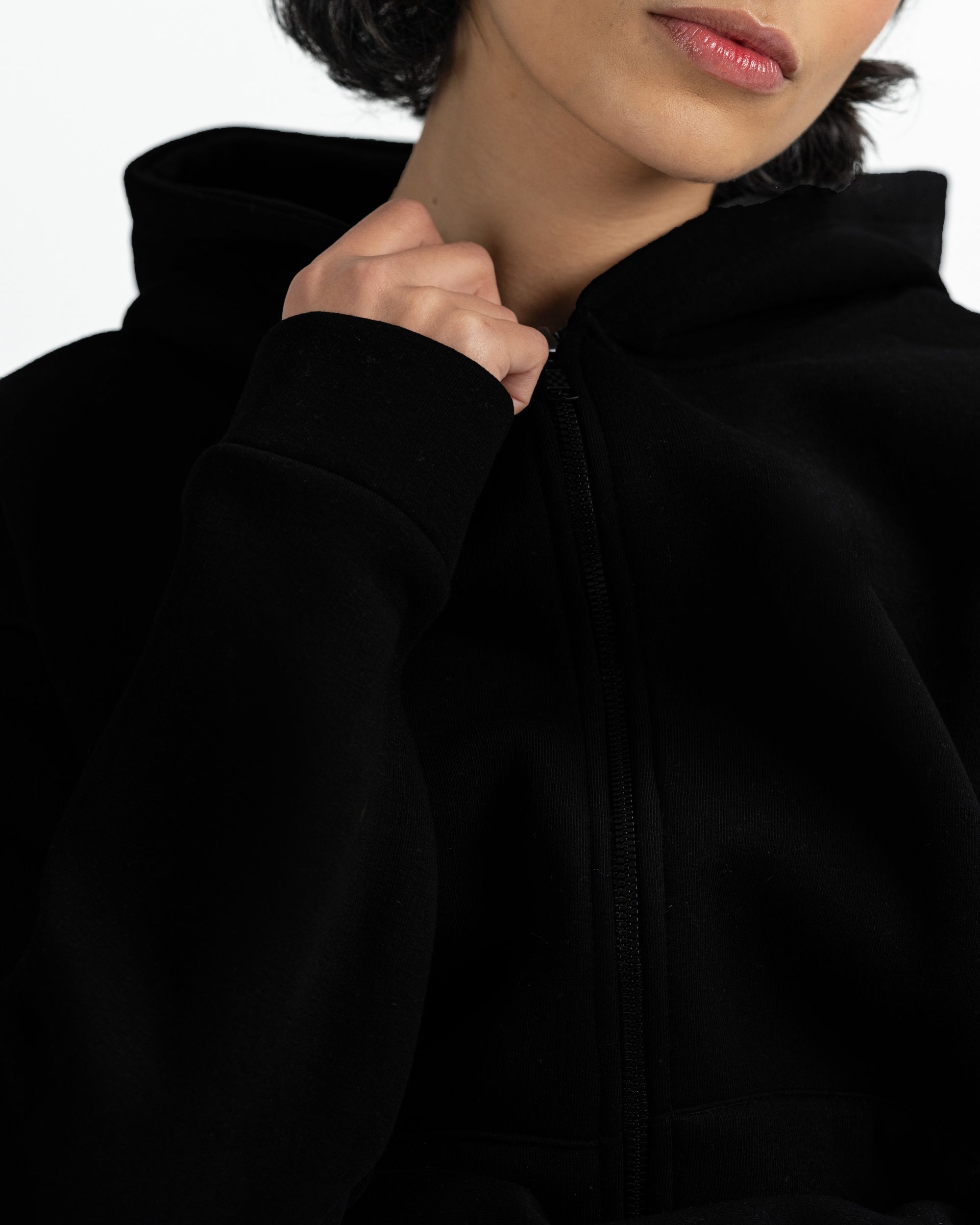 Blank Zip up in black