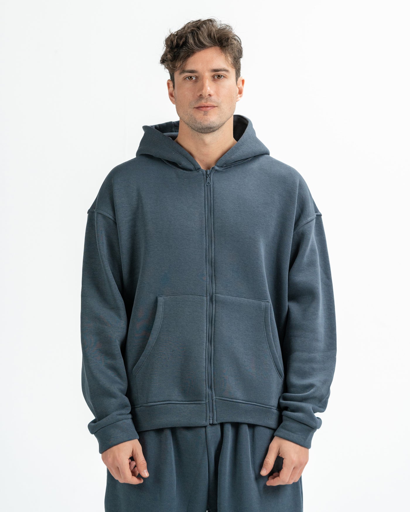 Blank Zip up in charcoal