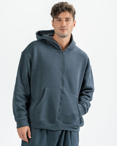 Blank Zip up in charcoal