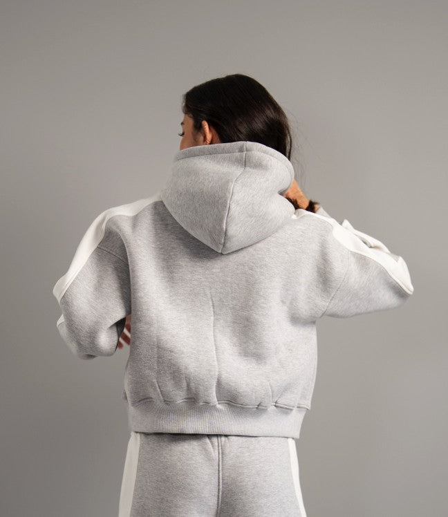 Fluff Color Block Zip up