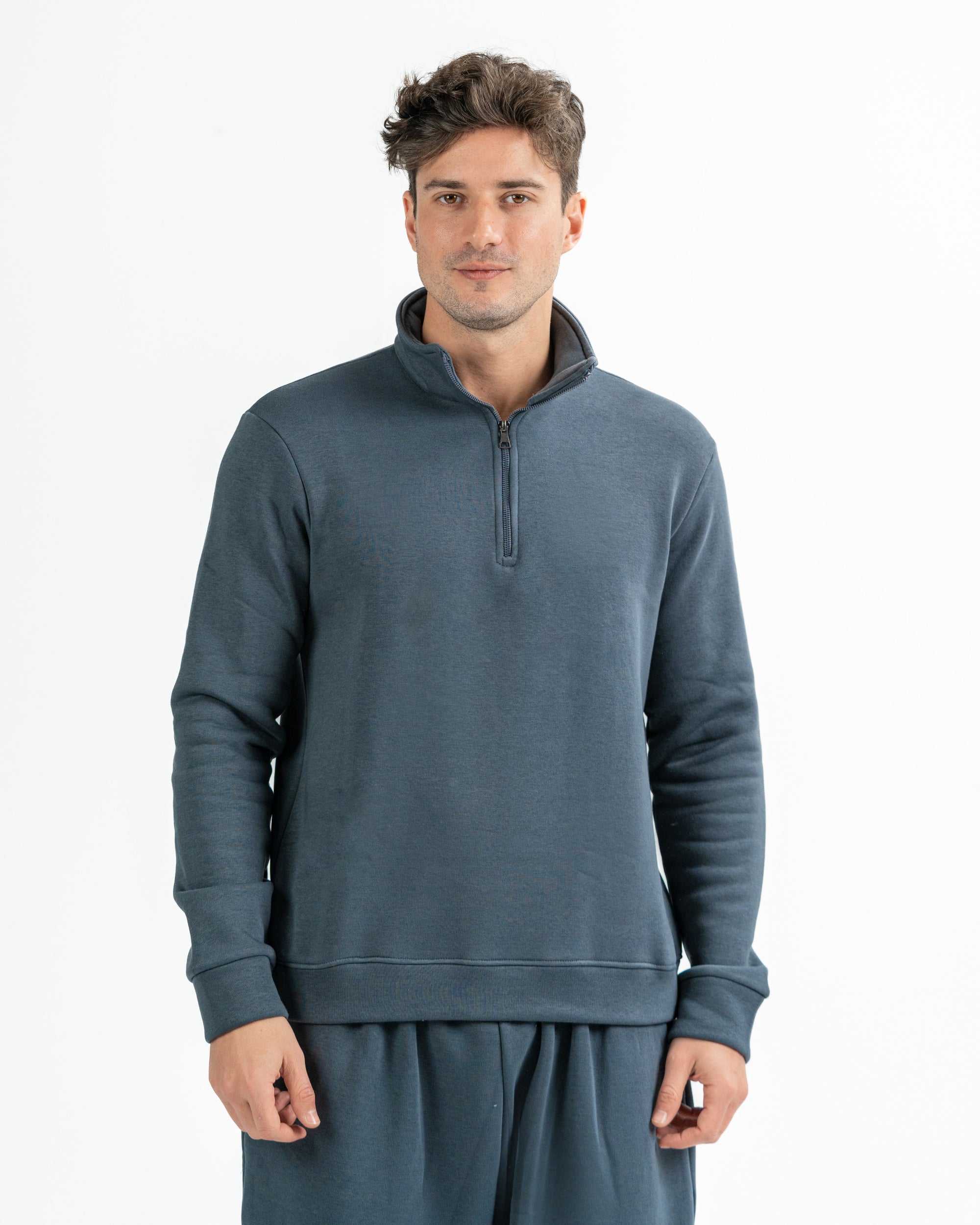 Quarter Zip in Charcoal