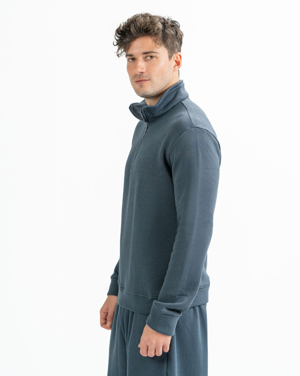 Quarter Zip in Charcoal
