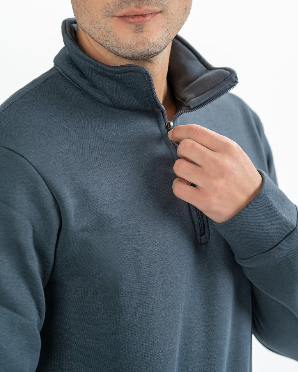 Quarter Zip in Charcoal