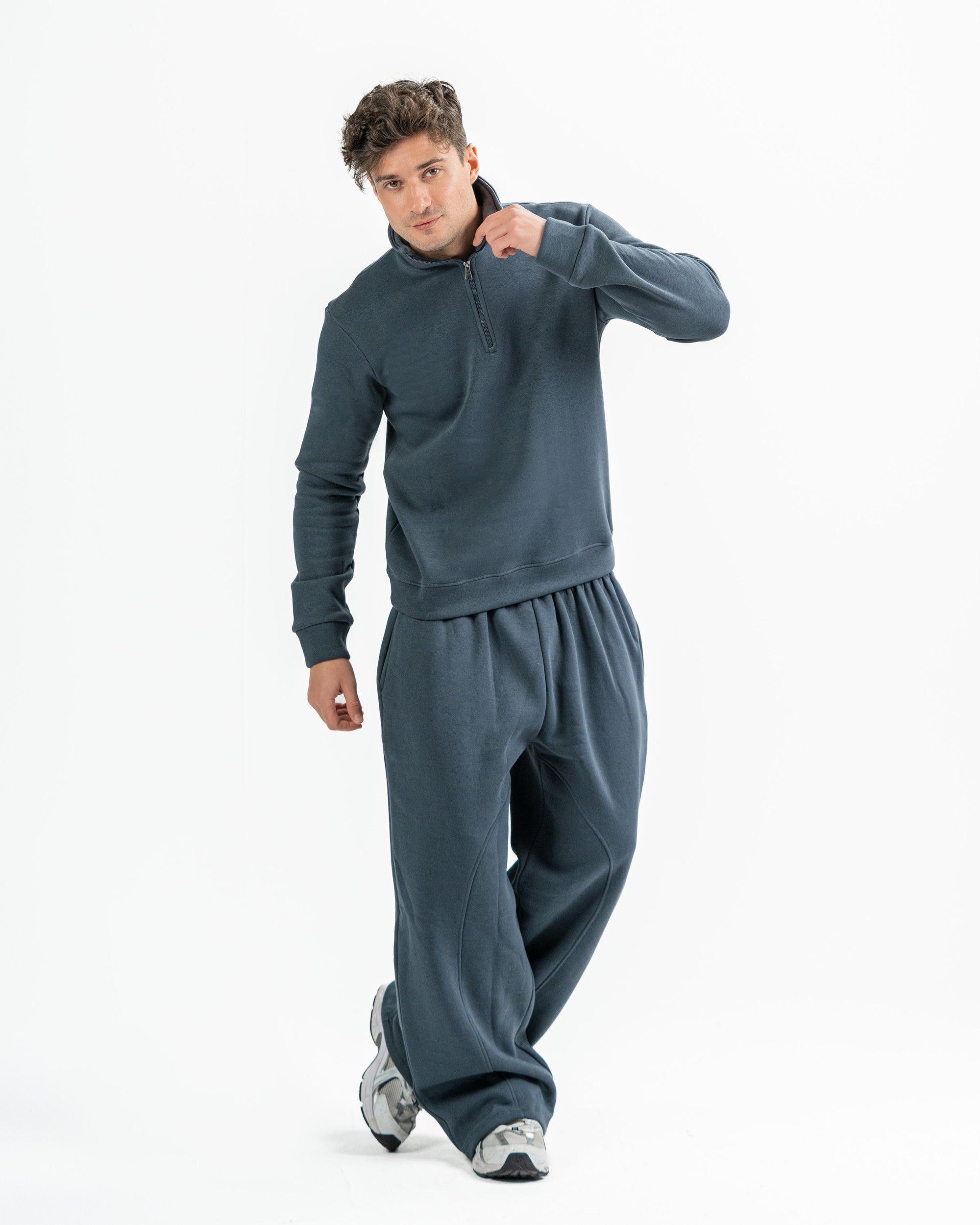 Quarter Zip in Charcoal