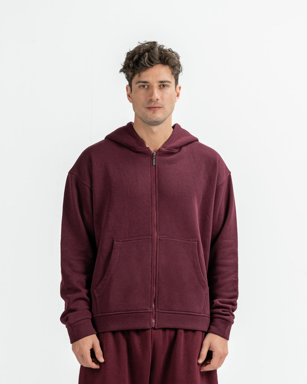 Blank Zip up in Burgundy