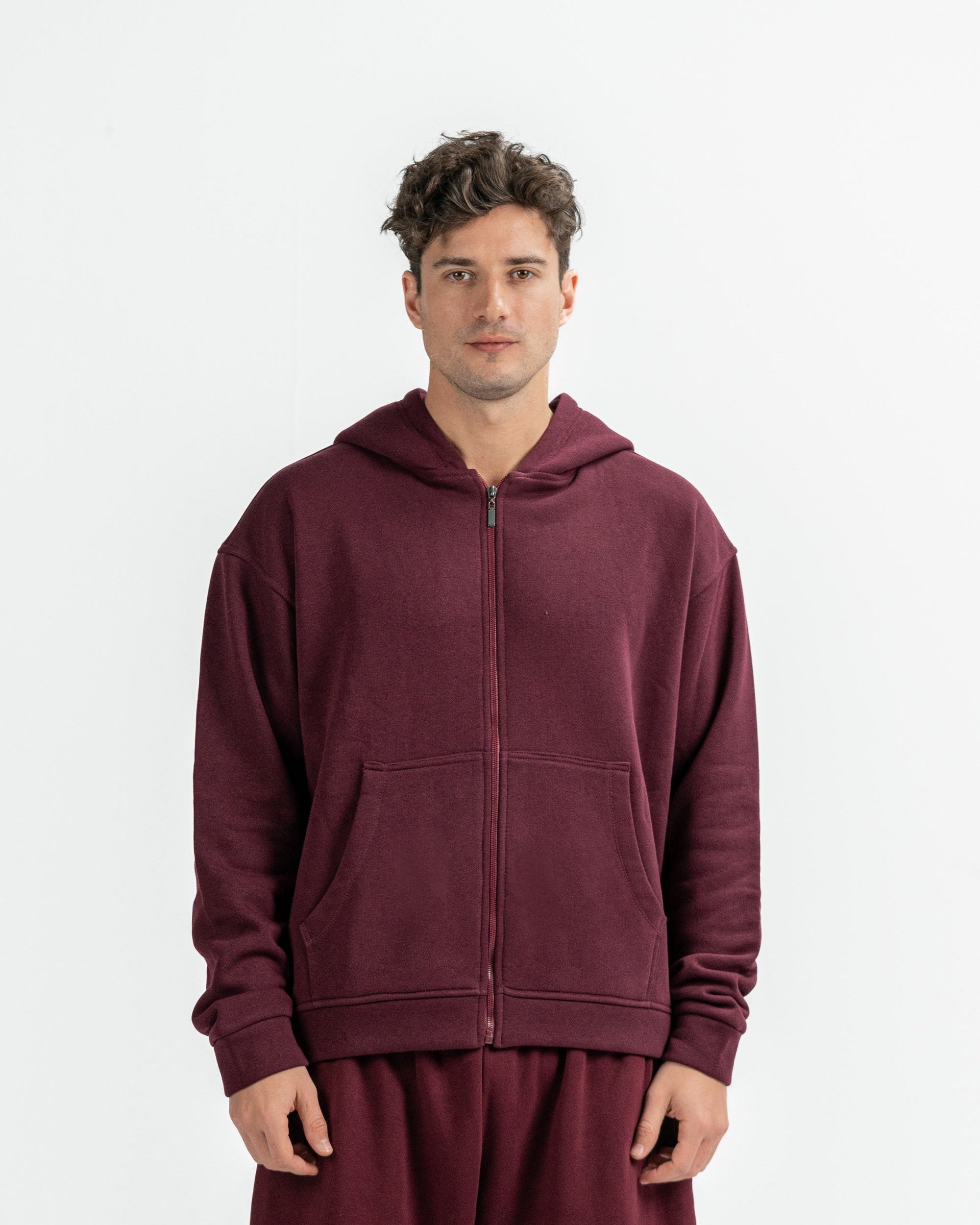 Blank Zip up in Burgundy